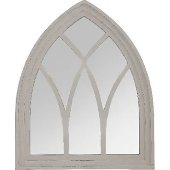 Zrcadlo Zrcadlo Gotika dřevěné, bílá patina|Esschert Design