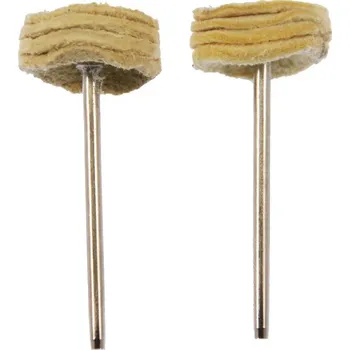 Brusný kotouč Rotacraft stopkový leštící kotouč ze srsti kamzíka (2ks)