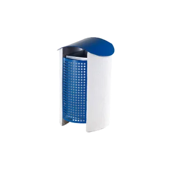 Venkovní odpadkový koš Odpadkový koš betonový se stříškou a kovovým obkladem