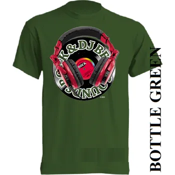 detske-levne-bavlnene-tricko-potisk-rock-beat Barva: Bottle green - lahvově zelená, velikost: 152