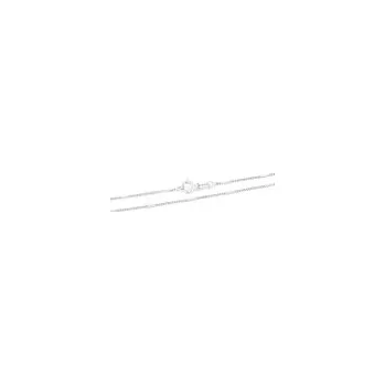 Řetízek Řetízek bílé zlato tenký Pancr a ploška - délka 36cm