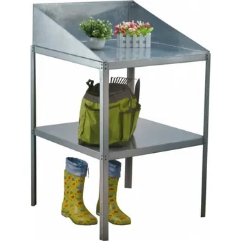 Dílenský stůl Scobax Ocelový regál stříbrná, 60 x 60 x 81 cm | cena za ks