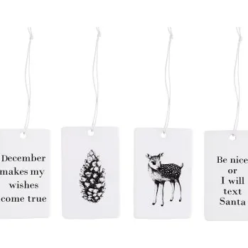 Vánoční dekorace Keramické jmenovky na vánoční dárky Noel