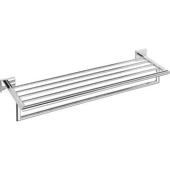 Věšák Sapho X-SQUARE polička na ručníky s hrazdou 650x110x215mm, chrom