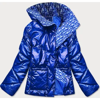 Světle modrá dámská bunda s leskem (OMDL-023) odstíny modré S (36)