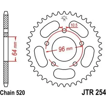 Motodíl Jt sprockets JTR 254-41 Honda