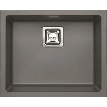 Alveus Quadrix 50 Granitový dřez bez odkapu 560x460 mm+ pop- up sifon, steel, 1108037