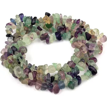 Módní doplněk Minerální zlomky Fluorit na silonu