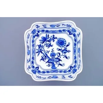 Český porcelán, a.s., Dubí Mísa salátová čtyřhranná vysoká, 24 cm, cibulák, Český porcelán