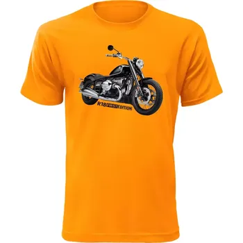 Pánské tričko s motorkou BMW R18 oranžové