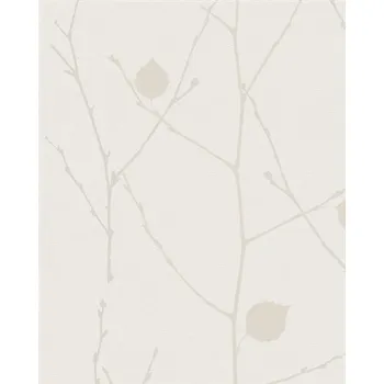 Tapeta Vliesové tapety na zeď větve s listy hnědo-krémové 57847