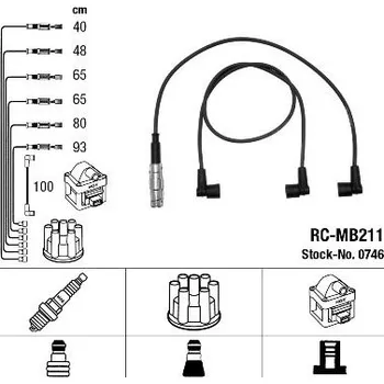 Zapalovací kabel Sada kabelů pro zapalování NGK RC-MB211