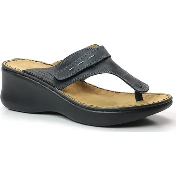 Dámské žabky ORTO PLUS 3081-60V černá, dámské žabky vel.39 (zdravotní obuv)