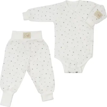 Kojenecká souprava ESITO Souprava do porodnice mušelín hvězdička/slonová kost