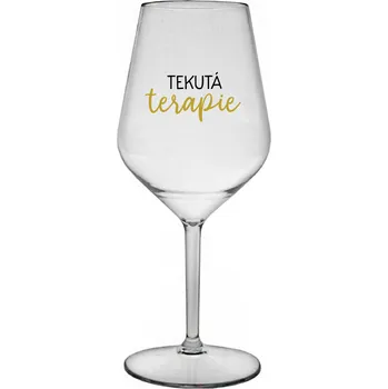 Sklenice TEKUTÁ TERAPIE - čirá nerozbitná sklenice na víno 470 ml