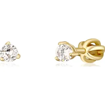 Náušnice JVD Půvabné pozlacené náušnice pecky se zirkony SVLE1501XH2GO 0,4 cm + 2 měsíce na vrácení zboží