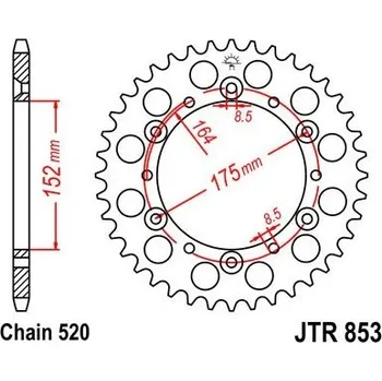 Řetězová sada pro motocykl Jt sprockets JTR 853-52 Yamaha