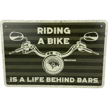 Plechová cedule OXFORD-ACI Plechová cedule Riding a Bike is a life 30 x 20 cm