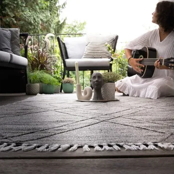 Koberec Vopi Kusový koberec Dakar 365 anthracite (Varianta: 80 x 150 cm)