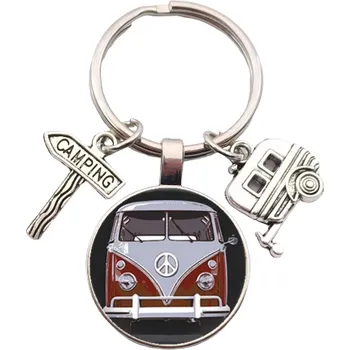 Přívěsek Přívěskynakrk.cz Klíčenka Hippie Camping S01