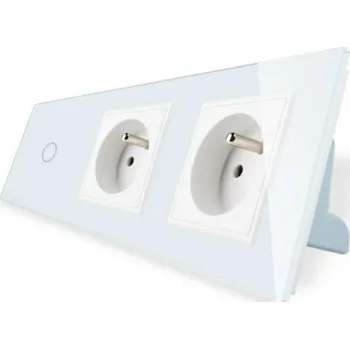 Elektrická zásuvka WELAIK dotykový vypínač ř.1+zásuvka FR+ zásuvka FR- bílá set.