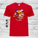 detske-levne-bavlnene-tricko-potisk-tajici-Rubikova-kostka Barva: Red - červená, velikost: 128