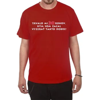 Pánské tričko Tričko k 30-tce pro muže SK - XXL, červené