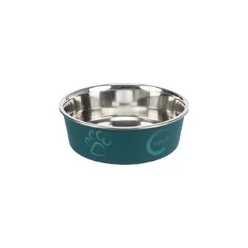 Miska pro psa Nerez miska s různobarevným potiskem hnědá 0,25 l/ 12 cm