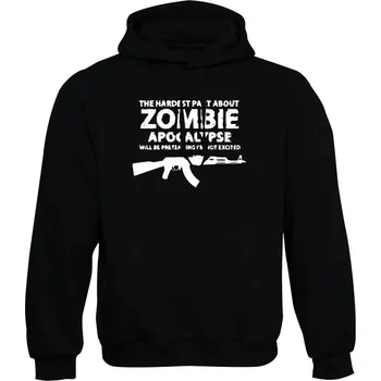 Pánská mikina Mikina s kapucí Zombie Apocalypse Kalashnikov AKM - černá