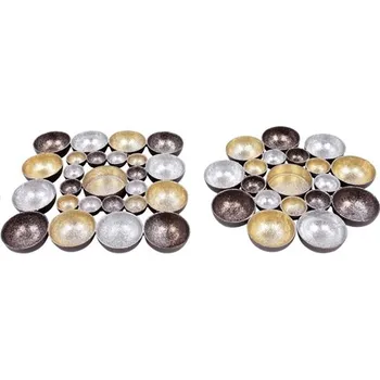 Svícen Svícen kovový - barevný 16x16 cm, mix / 1ks NONAME