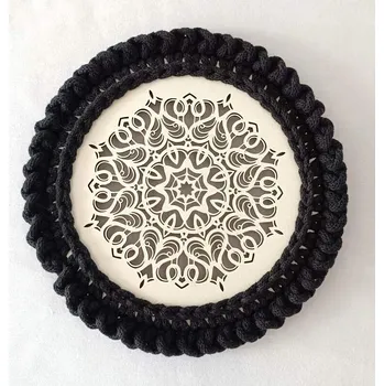 prostírání Dekorativní tácek velký černý (podtácek)