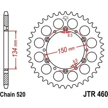 Řetězová sada pro motocykl Jt sprockets JTR 460-52 Kawasaki/Suzuki