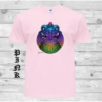 Dívčí tričko detske-levne-bavlnene-tricko-potisk-kamenny-chrlic Barva: Pink - růžová, velikost: 164