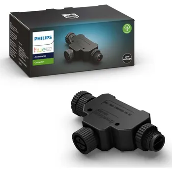 Osvětlení Hue T-rozbočovač 17369/30/PN k prodlužovacímu kabelu 2,5 m IP67, nízkonapěťový, černý