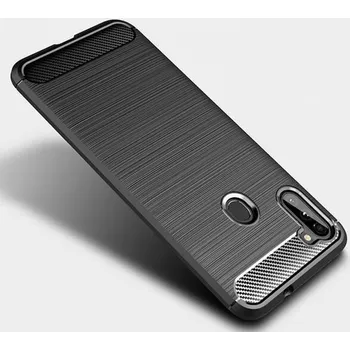 Pouzdro na mobilní telefon Ochranný silikonový obal karbon pro Samsung Galaxy M11 - černý
