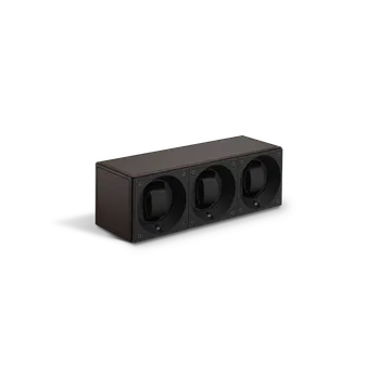 Natahovač hodinek SWISSKUBIK Triple SwissKubiK v hnědé kůži prošívanou hnědou nití