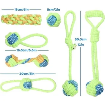 Hračka pro psa Set hraček pro psa z lana 7 ks