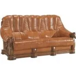 PYKA Kožený trojsed Oskar nerozkládací