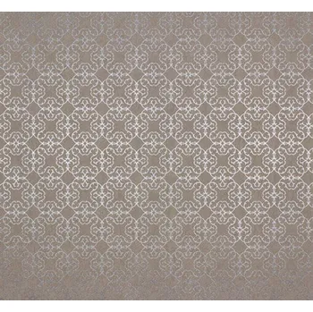 Tapeta Vliesové tapety na zeď vzor stříbrný na hnědém podkladu 55704