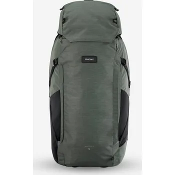 Sportovní taška FORCLAZ Pánský turistický cestovní batoh Travel 900 70 + 6 l KAŠTANOVÁ|ZELENÁ
