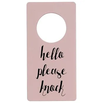Domovní cedule Cedulka na kliku růžová