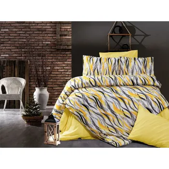 Povlečení Wooline Bavlněné povlečení na peřinu s polštářem, motiv Plamen