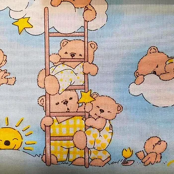 Modrý méďa bavlna č.D32 1 metr Český výrobce