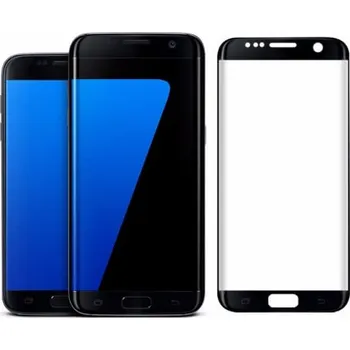 3x 3D ochranné tvrzené sklo pro Samsung Galaxy S7 Edge G935F - černé - 2+1 zdarma