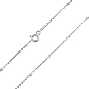 Řetízek Stříbrný řetízek s válečky délka řetízku 42cm