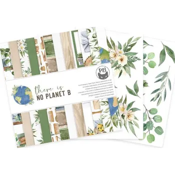 P13 Blok scrapbookových papírů There is no Planet B 15x15cm