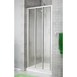 ROSS LOW - posuvné trojdílné sprchové dveře 76-82x180 cm Výplň: plast voda Lze instalovat na vaničku nebo přímo na podlahu