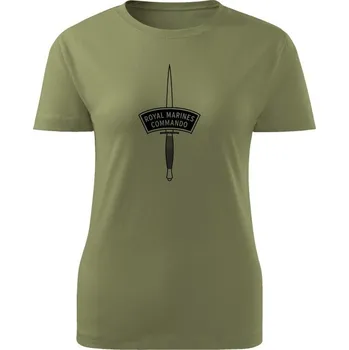 Dámské tričko Dámské tričko ROYAL MARINES COMMANDO dagger - olivová