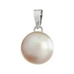 Přívěsek bílé zlato Perla růžová ze soupravy