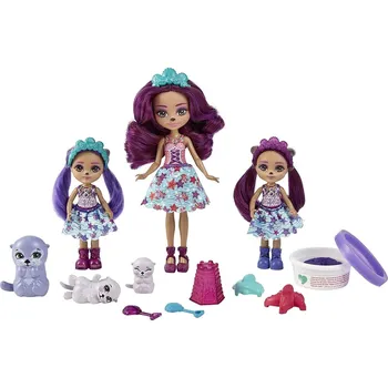 Hračka Mattel Royal Enchantimals Mořské království rodinný set - vydry - Ottavia Otter